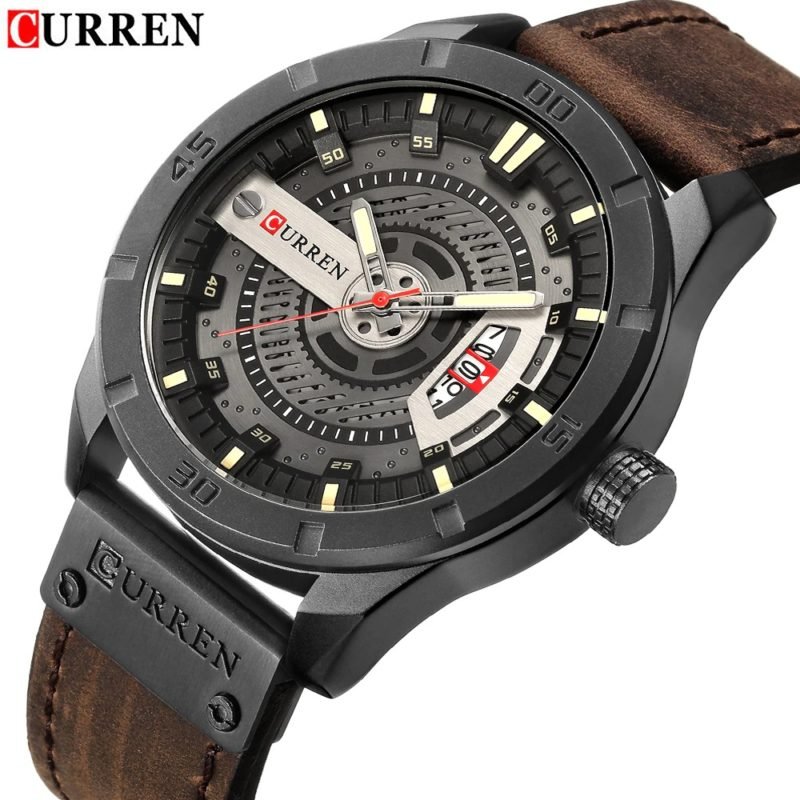 Curren watch jungle brown leather watch - Dabi gift shop