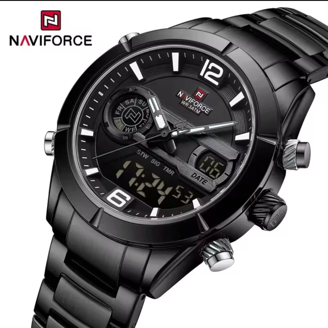 Alternative view of Naviforce Dual display men's watch