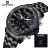 Naviforce dual display watch-Black